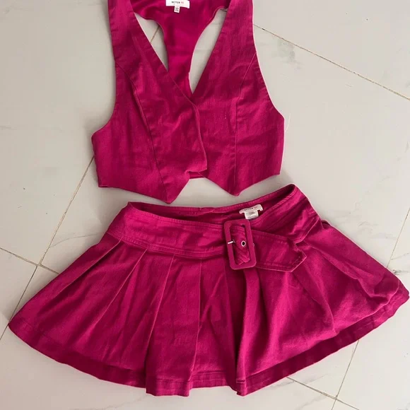 Better Be Fuchsia Belted Ensemble - Picture 1 of 4